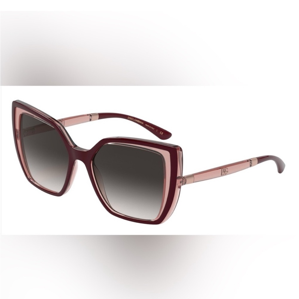 Dolce & Gabbana Burgundy and Pink Sunglasses
